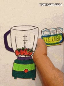 fresas,batido,batidora