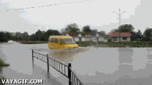 inundación,furgoneta,playa,lluvia,bañarse