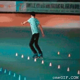 slalom,conos,habilidad,equilibrio,chino,asi&aacute;tico,patines