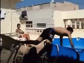 piscina,golpe,truco,silla,fail