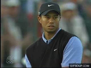 sonrisa,Tiger Woods,golf,aprobar,expresion