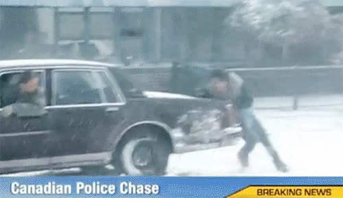 gente,persecución,policía,nieve