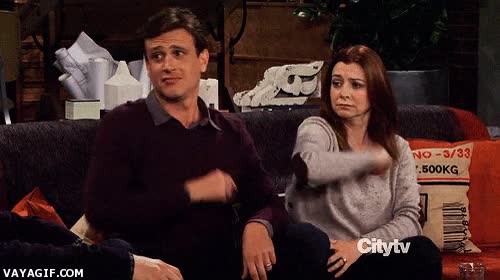 himym,serie,lilly,marshall,gesto,como conoci a vuestra madre,expresion