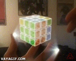 prototipo,dedos,mano,holograma,cubo de rubik