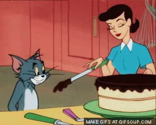 morder,bocado,comer,pastel,Tom,torta,jerry