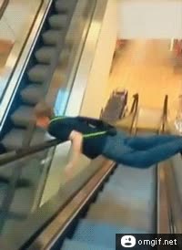 planking,escaleras mecanicas,gilipollas,estupido