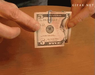 magia,truco,clips,dolar,unidos,billete,enlazadaos
