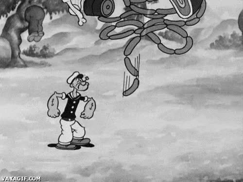 popeye,toro,puesto de venta,espinacas