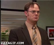 dwight,the office,yes,toma ya,si,victoria,felicidad,expresión