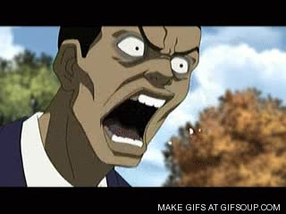 pecho,loco,patada,The Boondocks,negro