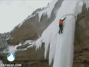 montaña,nieve,escalador,Hielo,se cae,verlo venir,escalada