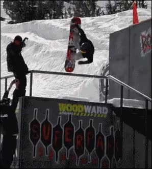 La delgada línea entre quedarte sin dientes y ser el puto amo del snow voltereta,win,snowboard,saltar,caer,fail,front flip involuntario,tropiezo