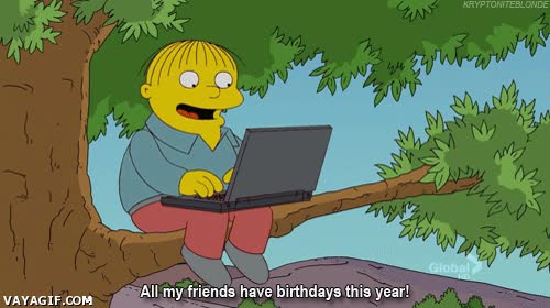 este año,cumpeaños,Ralph Wiggum,Los Simpson,Amigos