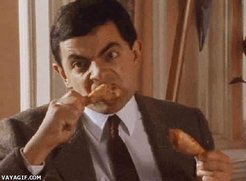 desayunar,rowan atkinson,mr bean,rápido,comer,trabajo,oficina,media hora,expresion