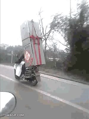 transporte,moto,Frigorífico,cuerda,carretera,rusos,mudanza,motocicleta