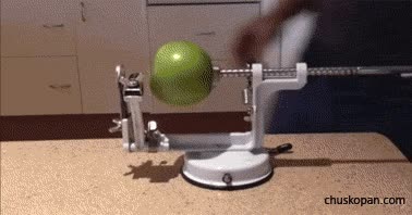Instante,Máquina,Cortar,Pelar,Manzana,me la pelas
