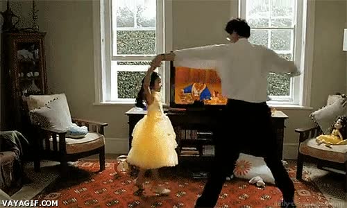 paternidad,hija,niña,disney,padre,la bella y la bestia,baile