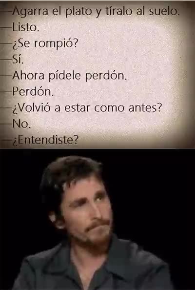 rana gustavo,plato,rencor,perdonar,tirar,christian bale