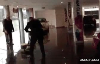 pulidora,giro,resbalar,tropezar,cable,atarse