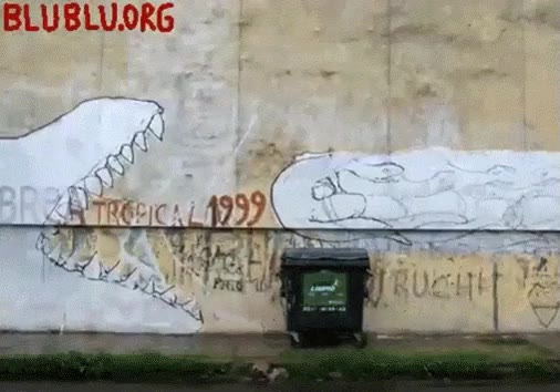 dinosaurio,graffiti,sorprendente,genial,arte,stop motion