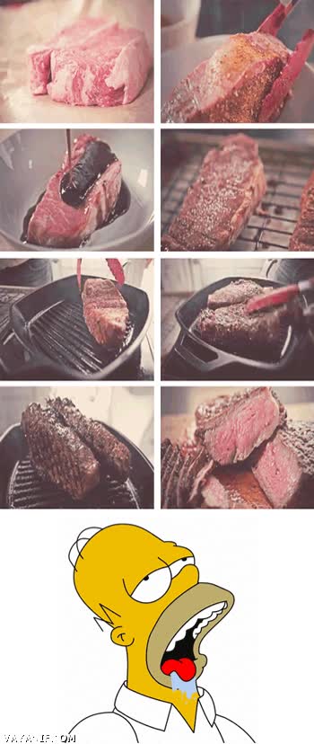 Homer,Carne,Hambre,Comida,Cocinar,Salsa,Los simpson