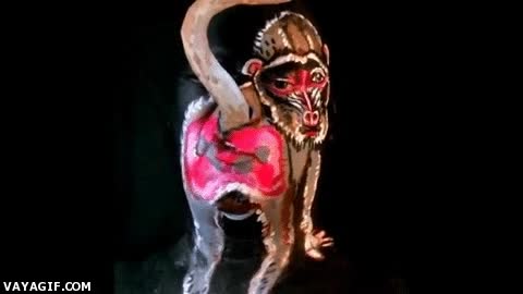 pintura,maquillaje,mandril,cara,arte