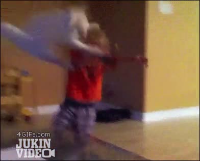 niño,en la cabeza,ninja,gato,Headshot,ataque,correr