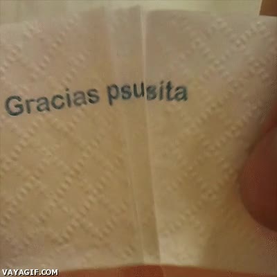 servilleta,gracias por su visita,bar