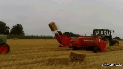 Labores,Cargar,Tractor,Campo,Pasto,Lanzar,Bala