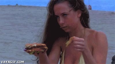 Ya no llego a la operación bikini, ¿verdad? ¡Pues a morir de gusto comiendo! teriyaki burger,burger king,mujer,comer,no,adelgazar,bien,vivir,vida,felicidad,hamburguesa,anuncio