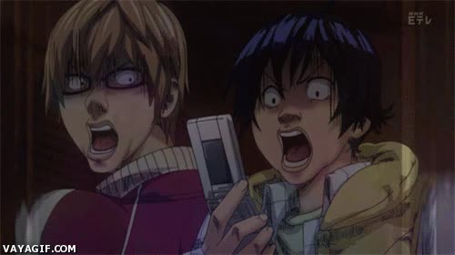 bakuman,anime,llamadas,telefono,movil,madre,miedo,terror,expresion