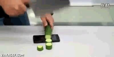 pepino,cocina,hijo perdido de nokia,moviles,cortar,indestructible,fruit ninja,cuchillo