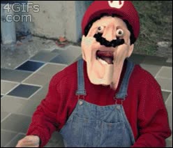 super mario,cara,efectos especiales,deformar