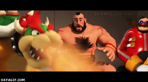 rompe ralph,doctor robotnik,zangief,escupir fuego,bowser,malos de los videojuegos