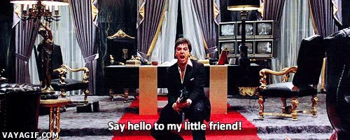 Como me siento cuando demuestro a mis amigos que yo tenía razón y ellos no fuck yea,chupate esa,tener razon,amigos,disparar,Scarface,metralleta,Al Pacino