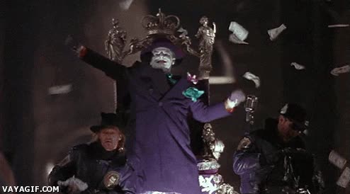 billetes,finde,jack nicholson,joker,soltero,sabado,dinero,derrochar