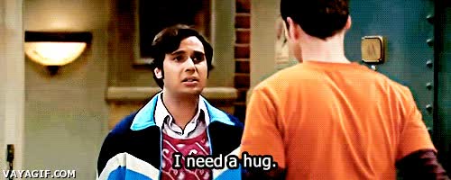 the big bang theory,tbbt,sheldon,cooper,raj,abrazo,i need a hug