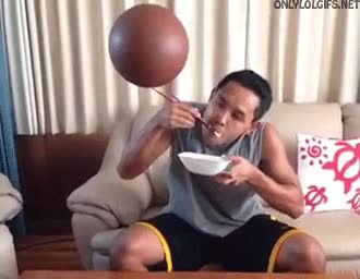 baloncesto,pelota,palillos chinos,comer,like a boss,girar