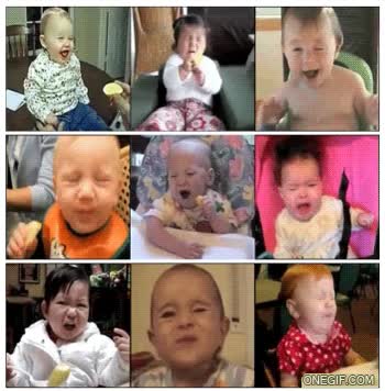 bebes,reaccion,limon,acido,asco