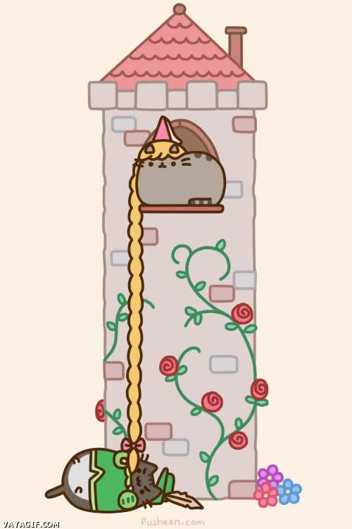 gatos,rapunzel,torre,princesa,heroe,caballero