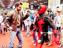 huevos,pelotas,entrepierna,patada,deadpool,lobezno,wolverine,comic con