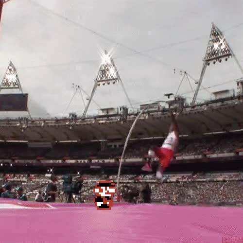 mario,sabotear,olimpiadas,salto,pértiga,romper,estrella,invencible