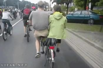 pareja,pedalear,compenetración,bicicleta