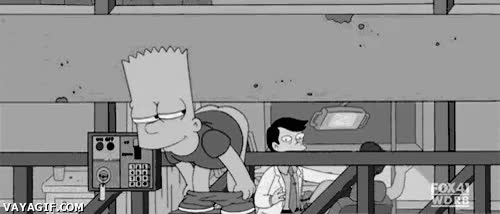 trasero,gente,molestar,mostrar,Bart simpson,ascensor