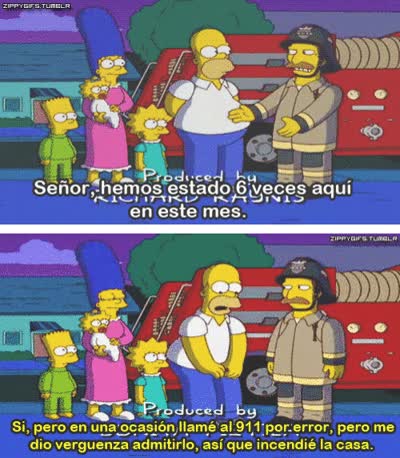bomberos,los simpson,incendio,admitir,911,incendiar