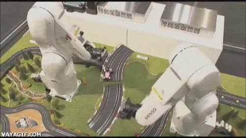 brazos roboticos,slot car,scalextric,Coche,Pista,Correr,Robot,Rotar