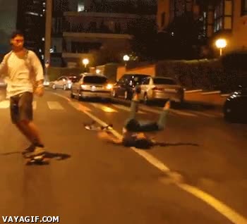 fail,longboard,patinar,acrobacia,caer,golpe,dolor