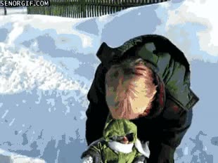 mono,nieve,abrigado,saltar,chaqueta,frio,madre