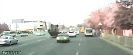Coche,Camioneta,Accidente,Vuelco,Aplastar,Autopista,Camino,Rusia