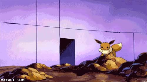 pokemon,cabezazo,eevee,chorro,agua,encima,correr